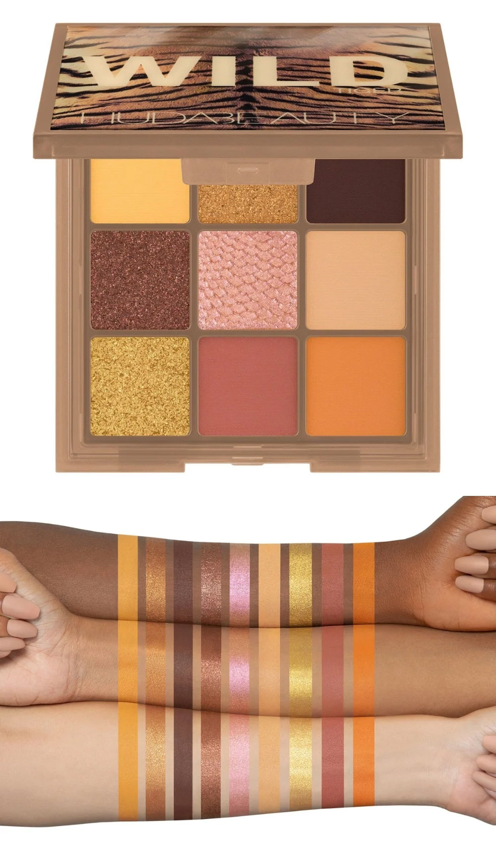 پالت سایه هدی بیوتی مدل وایلد تایگر Huda Beauty wild tiger Eyeshadow Palette