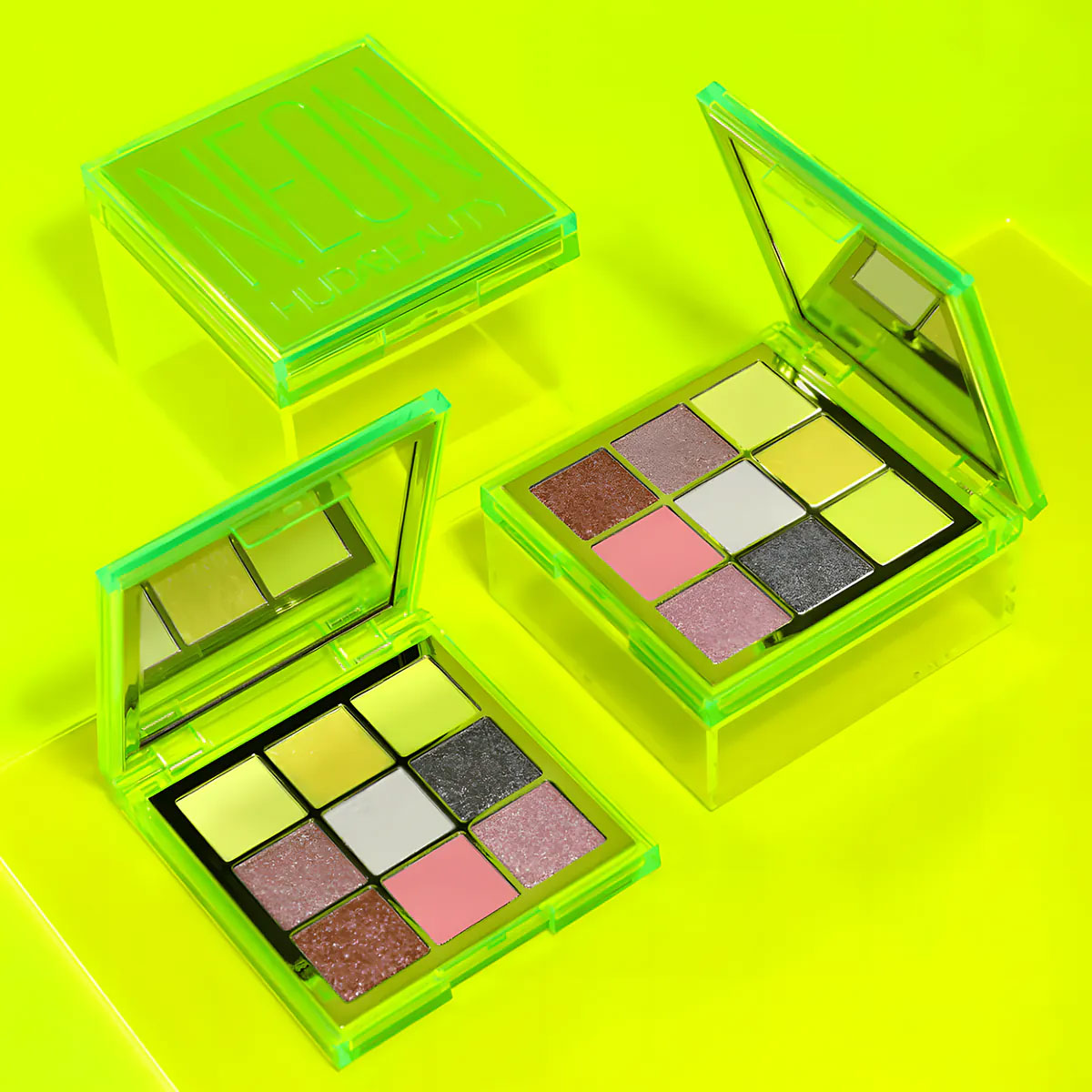 پالت سایه هدی بيوتی مدل نئون پاستل Huda Beauty Neon Pastele Green Matte Eyeshadow Palette