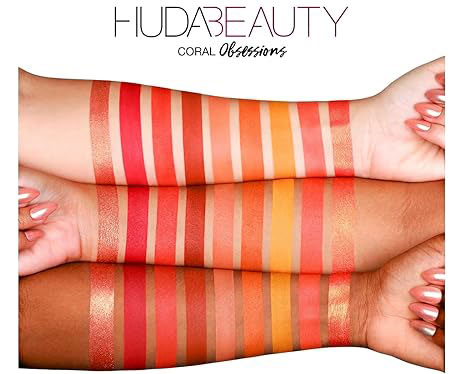 پالت سایه هدی بيوتی مدل کرال آبسیژنز Huda Beauty Coral Obsessions Eyeshadow Palette