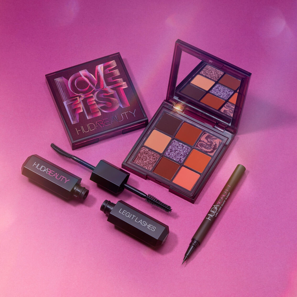 پالت سایه هدی بيوتی مدل لاو فست Huda Beauty Love Fest Eyeshadow Palette