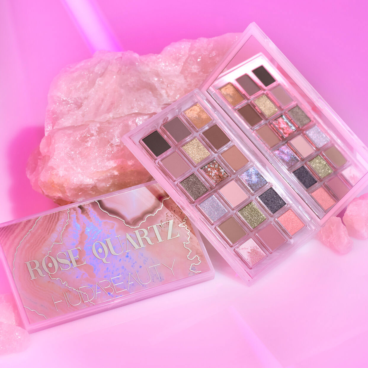 پالت سایه هدی بیوتی مدل رز کواترز Huda Beauty Rose Quartz Eyeshadow Palette