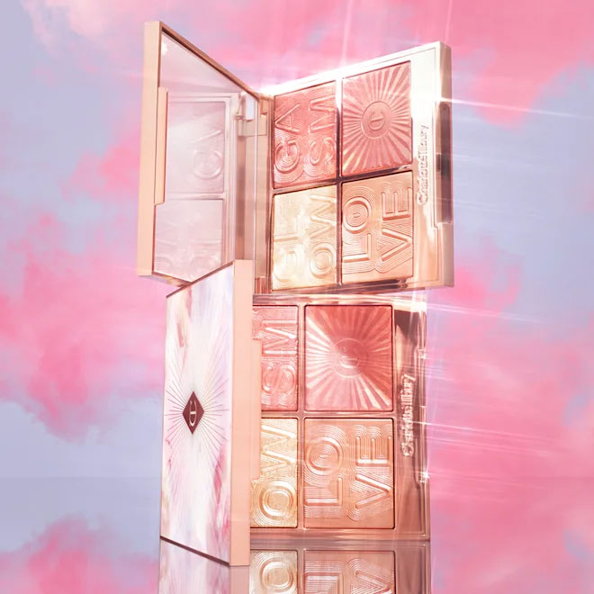 پالت هایلایتر صورت شارلوت تیلبری مدل گلوگسم Charlotte Tilbury glowgasm Eyeshadow Palette