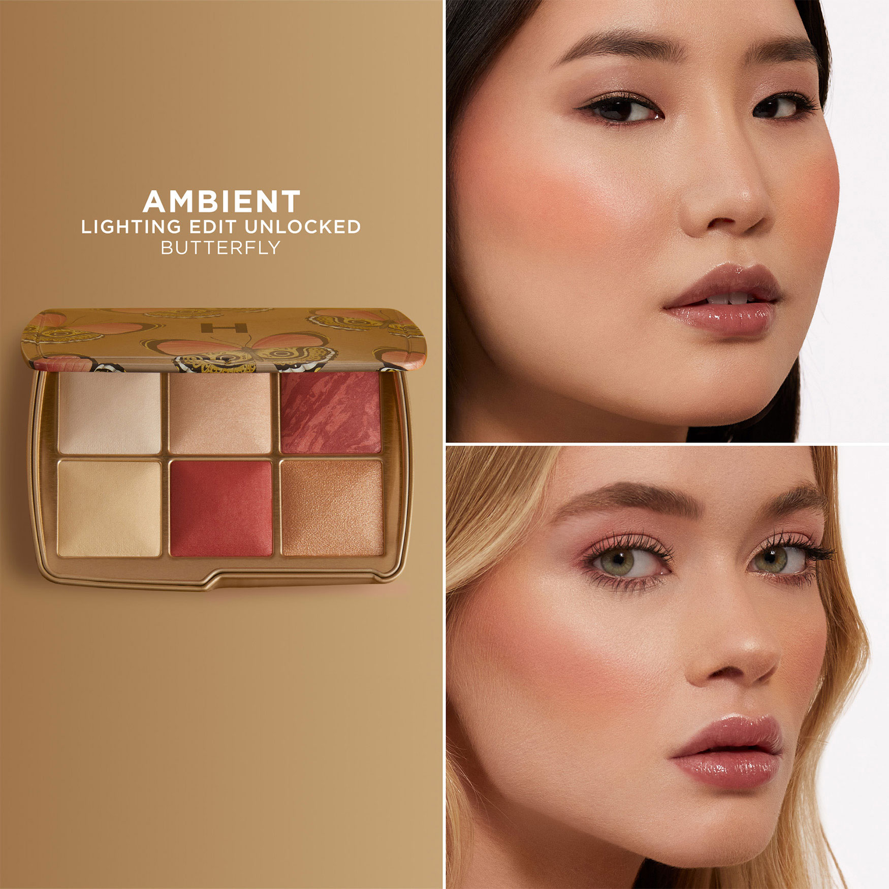 پالت رژگونه اورگلس مدل آمبینت باترفلای Hourglass Ambient Butterfly Blush Palette