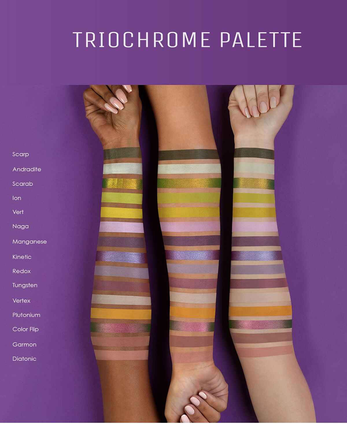 پالت سایه ناتاشا دنونا مدل ترای کروم Natasha Denona Trichorom Eyeshadow Palette