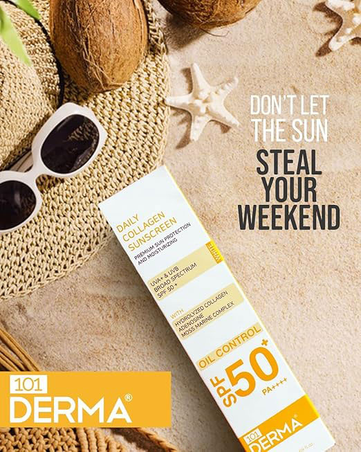 کرم پودر 101 درما مدل دیلی کلاژن سان اسکرین Derma 101 Daily Collagen Sunscreen
