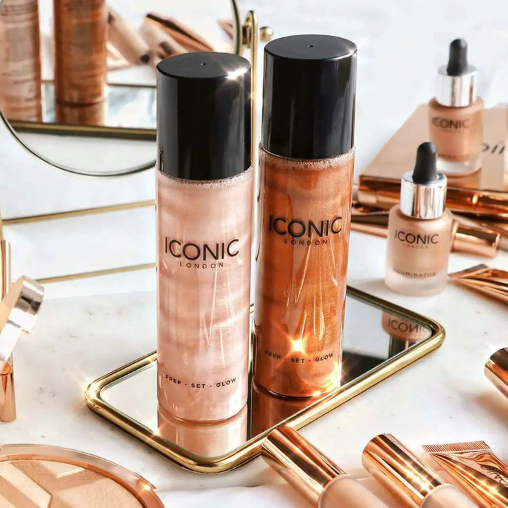 اسپری فیکس آیکونیک لاندن مدل پرپ ست گلو Iconic London prep set glow Spray Fix