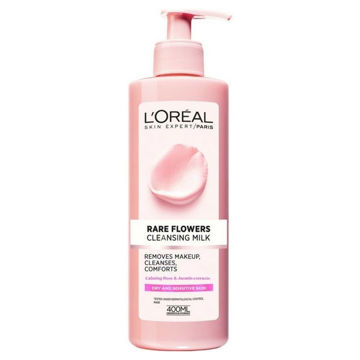شیر پاک کن پوست خشک و حساس لورال LOreal Rare Flowers