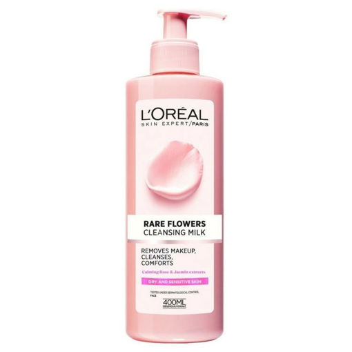 شیر پاک کن پوست خشک و حساس لورال LOreal Rare Flowers